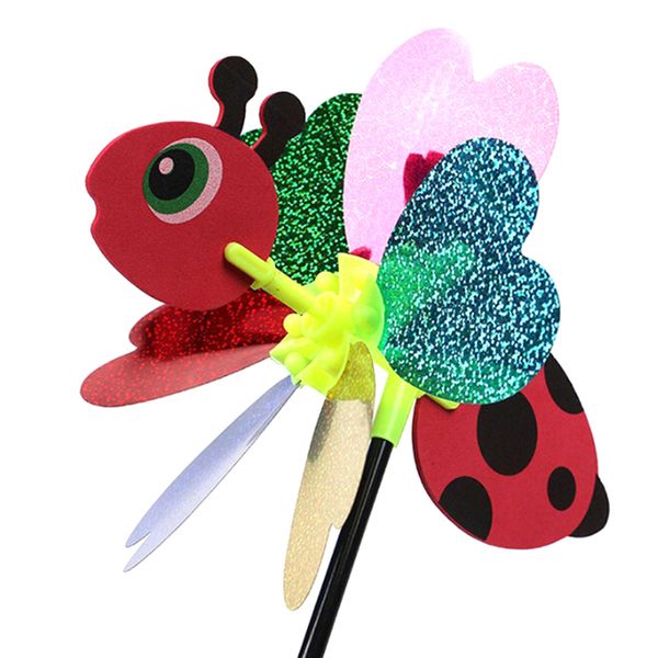 

1Pc Colorful Classic 3D Insect Large Animal Bee Ladybug Windmill Wind Spinner Whirligig Yard Garden Outdoor Toys