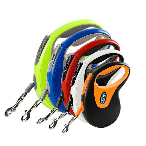 

dog collars & leashes heavy duty retractable leash with anti-slip handle one-handed brake, pause, lock outdoor summer sport everything mayo0