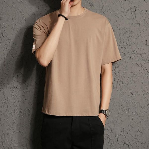 

men's t-shirts autumn and winter fashion slim solid color round neck europe the united states simple, White;black