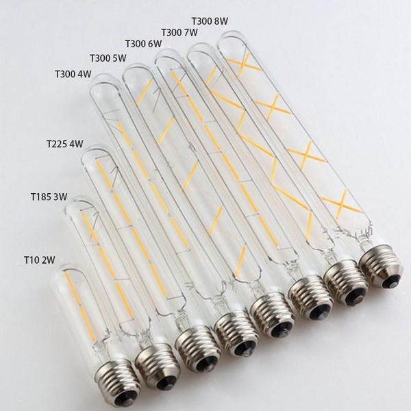 

bulbs 220v e27 led bulb 2w 4w 6w 7w 8w edison light t185 t300 tube lamp vintage lights lighting for living room home decoration