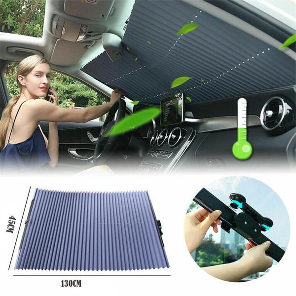 

retractable car windshield sun shade curtain uv protection visor block cover sunshade protector
