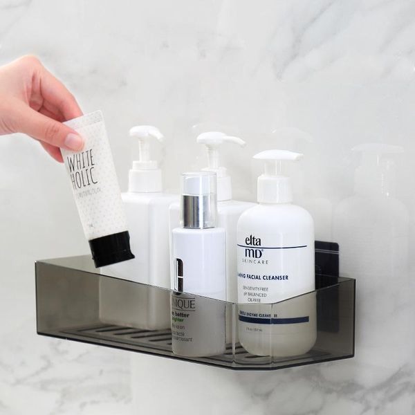 

bathroom storage & organization 1 pc racks wall hanging sheleves household plastic punching kitchen toilet rack organizer