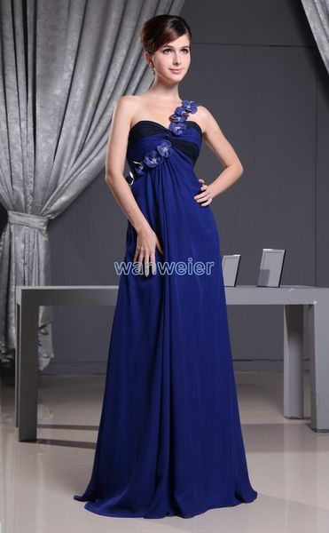 

bridesmaid dress 2021 handmade flower one shoulder formal custom size/color gown chiffon dresses, White;pink