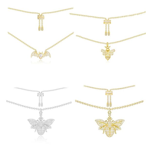 

chains lidu sterling silver bee necklace stylish elegant sweater chain for friends gift manufacturers direct sales