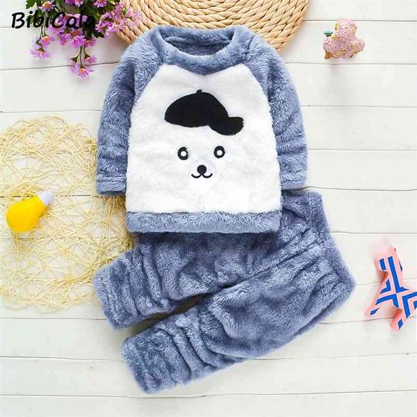 

kids boys tracksuit sports set 1-4y girls pajamas spring autumn fashion cartoon +pants 2pcs for 210915, Blue;red