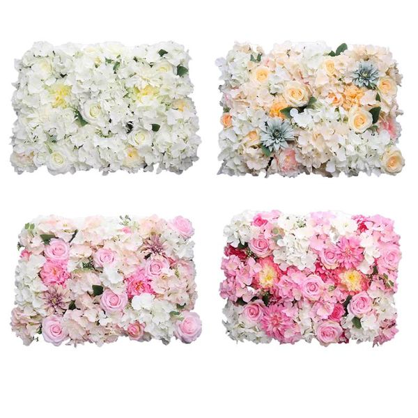 

decorative flowers & wreaths silk rose backdrop 3d wall wedding decoration artificial flower panel for home decor backdrops baby shower