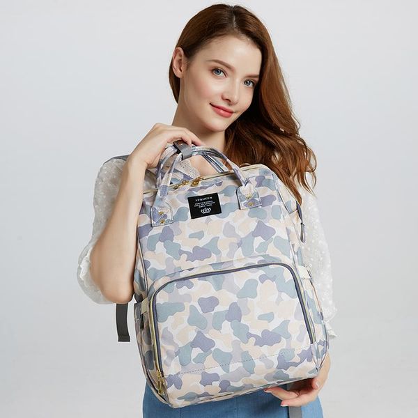 

mummy maternity nappy diaper bag large capacity baby care wet mother bags camouflage changing backpack