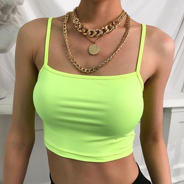 

summer's casual women's wear green suspenders bra-wearing blouses & shirts, White