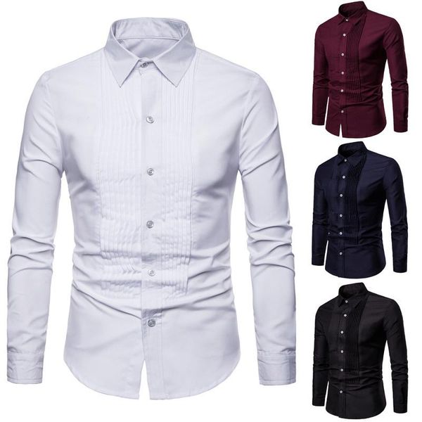 

men's casual shirts fashion button up shirt slim fit dress contrast long sleeve down, White;black
