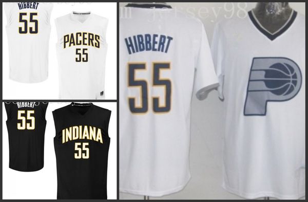 

indiana pacers men 55 roy hibbert retro basketball jerseys, Black