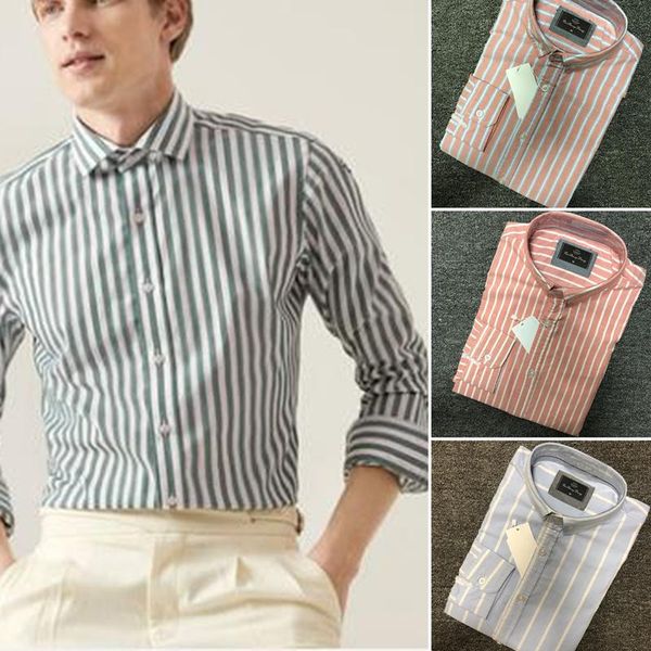 

men's casual shirts d881 homme stripe alligator 100% cotton camisa masculina men long sleeve dress fashion hombre chemises, White;black