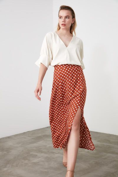 

skirts tile polka dot skirt, Black