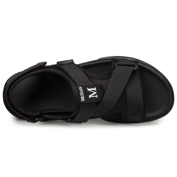 

summer mens sandals womens casual sandy beach shoes lady gentlemen slippers breathable and lightweight flip flops, Black