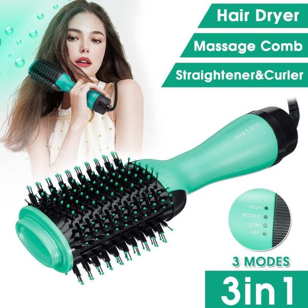 

electric hair brushes 3 in 1 1200w dryer air brush styler and volumizer straightener curler comb roller ion blow