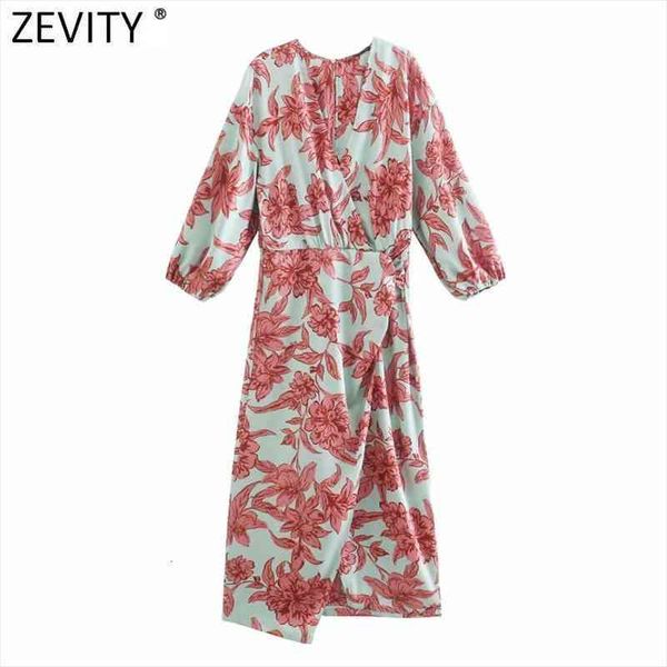 

women vintage cross v neck floral printing side knotted slim kimono midi dress female three quarter sleeve vestido ds8776, Black;gray