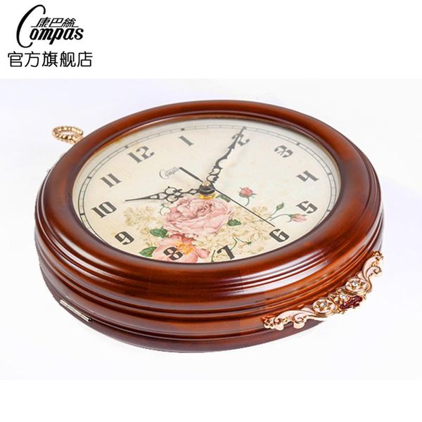 

wall clocks silent quartz wooden large clock vintage double sided antique luxury relogio de parede home decorations oo50wc