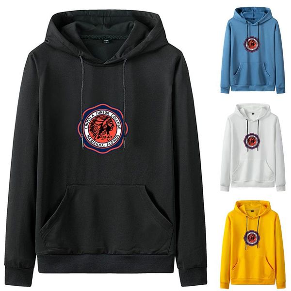 

men's hoodies & sweatshirts slim hooded long blouse autumn sleeve casual printed sweatershirts, Black