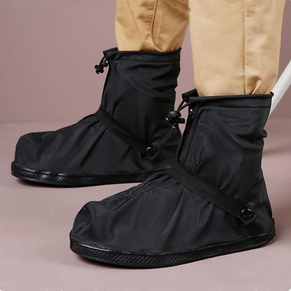 

raincoats yuyisi genuine oversize thickened wear-resistant waterproof rainproof shoe cover with zipper low fashion anti-skid