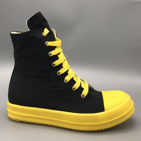 

breathable man shoe boot 2022 spring fashion canvas boot black yellow zapatillas hombre t25e50