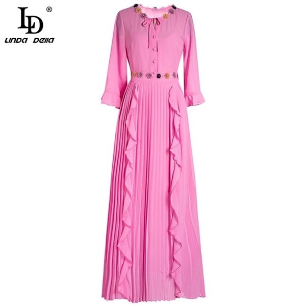 

elegant summer fashion runway women dress butterfly sleeve lace ruffles bohemian solid pink ladies midi dresses 210522, Black;gray
