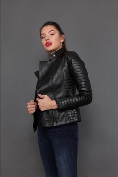 

women's jackets women leather coats black-, Black;brown