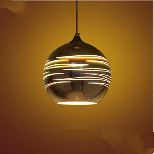 

pendant lamps classic design led lamp light diameter 15/20cm 3d colorful plated glass mirror ball hanging fixture