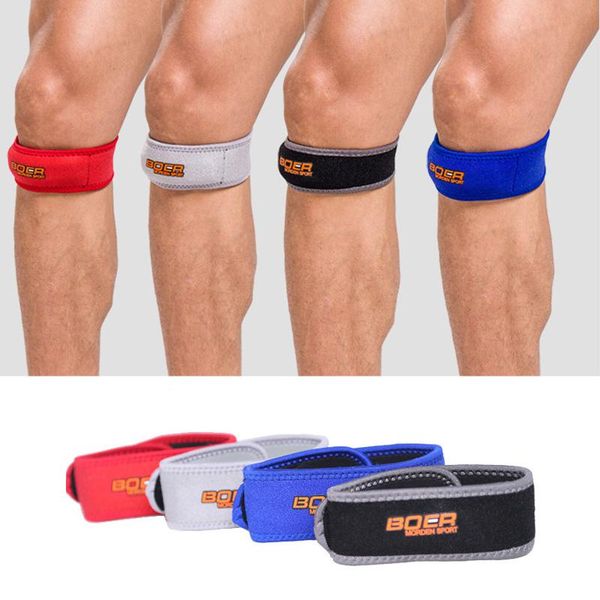 

1pc knee pain relief patella stabilizer strap brace support for hiking soccer basketball sports psen999 elbow & pads, Black;gray
