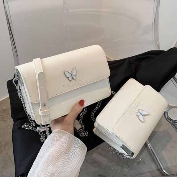 

crossbody sequins square bag 2021 summer new quality leather women's designer handbag chain shoulder messenger bag phone purses