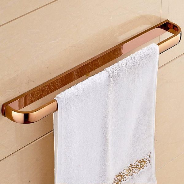 

towel racks luxury rose gold color bathroom holder single bar rack rail wall mounted accessories