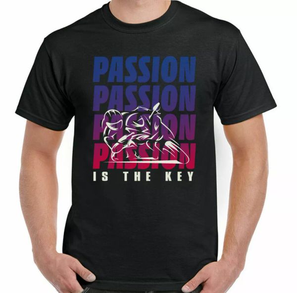 

motorbike t-shirt biker passion is the key mens funny biker motorcycle bike tee, White;black