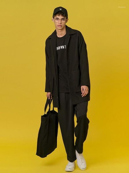 

men's clohting hair stylist fashion autumn edge curel casual harem pants plus size costumes, Black