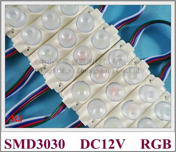

smd3030 rgb led module lamp light back with lens for lighting boxes dc12v 75mm*20mm 360lm aluminum pcb modules