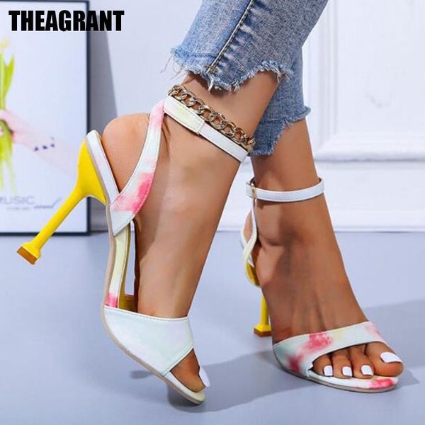 

dress shoes theagrant high heels women's ladies pumps floral ankle strap print stilettos sandals plus size whh3034, Black