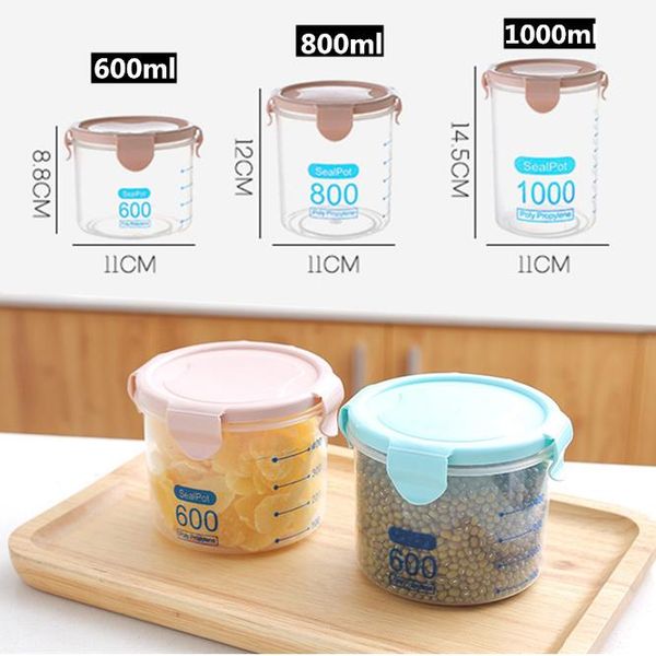 

storage bottles & jars 2pcs transparent sealed with cover kitchen food mason spice candy banks tea box home