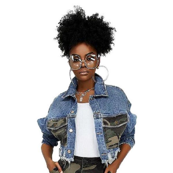 

women's jackets denim short jean jacket 2021 women fashion coat, Black;brown