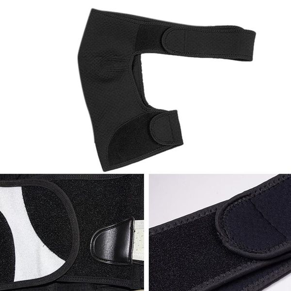 

gym clothing right shoulder strap fitness breathable sports adjustable protective, White;black