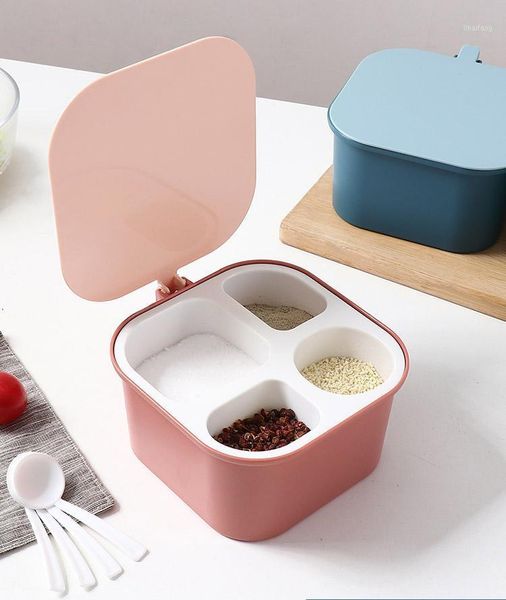 

storage bottles & jars kitchen seasoning box spice jar with lid transparent container spices pumpkin boxs
