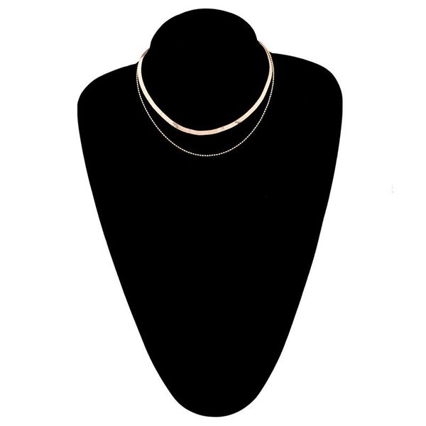 

chains 2021 jewelry gifts women metal twist piece multilayer necklace, Silver