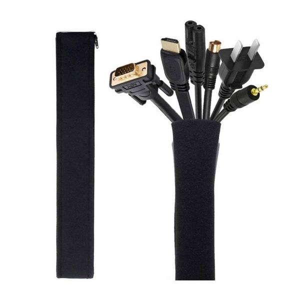 

storage bags 1pc cable management sleeve cords organizer wire hider protector flexible wrap cover for office/ computer / home