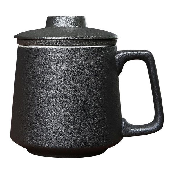 

mugs ceramic water cup with lid liner filter household large capacity tea office coffee simple mug set christmas
