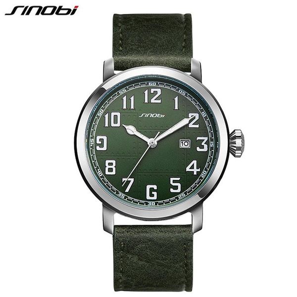 

wristwatches brand green leather strap men's watches military wristwatch quartz montre femme militaire reloj militar luminous, Slivery;brown