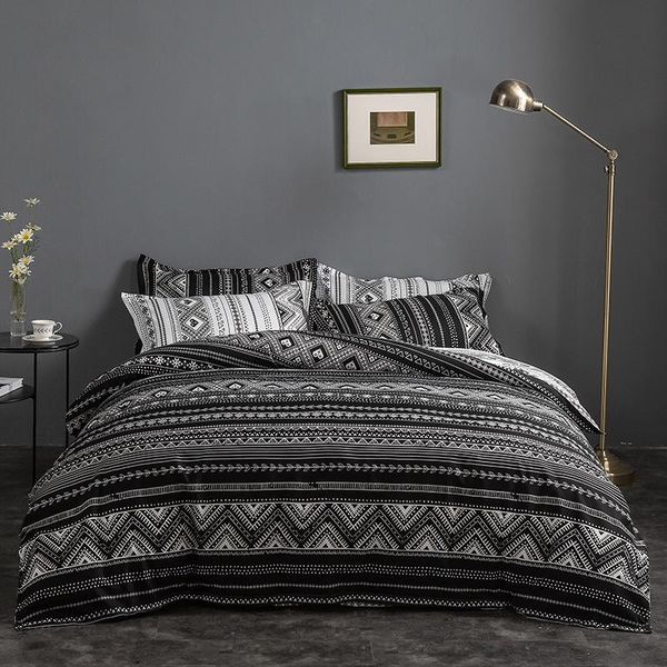 

bedding sets polyester stripe simplicity set luxury home decor bed duvet cover 3 piece with pillowcase single double