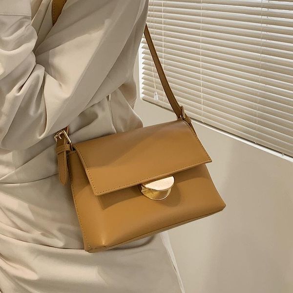 

evening bags classic solid style crossbody bag tote pure color leather shoulder female designer casual handbags vintage messenger
