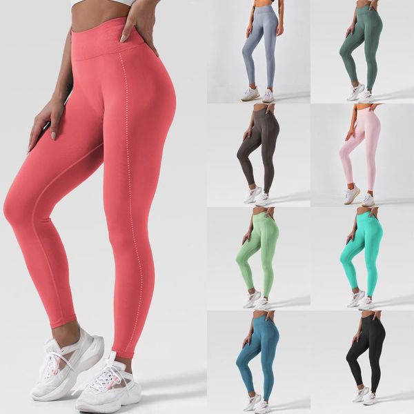 

women fitness pants sports exercise running trousers gym slim compression leggings hips high waist qw women's, Black
