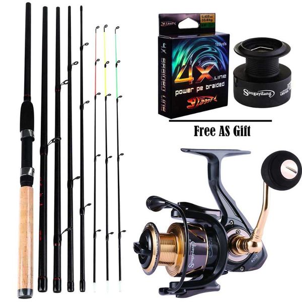 

sougayilang 3m l m h power spinning fishing rods feeder rod and 3000 series reel line full kit pesca boat