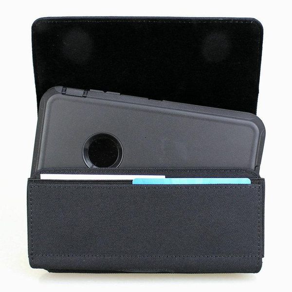 

cell phone pouches nylon holster pouch case belt clip for 12 pro max 11 xs 8 plus 7plus 6s (fits battery or thick case)