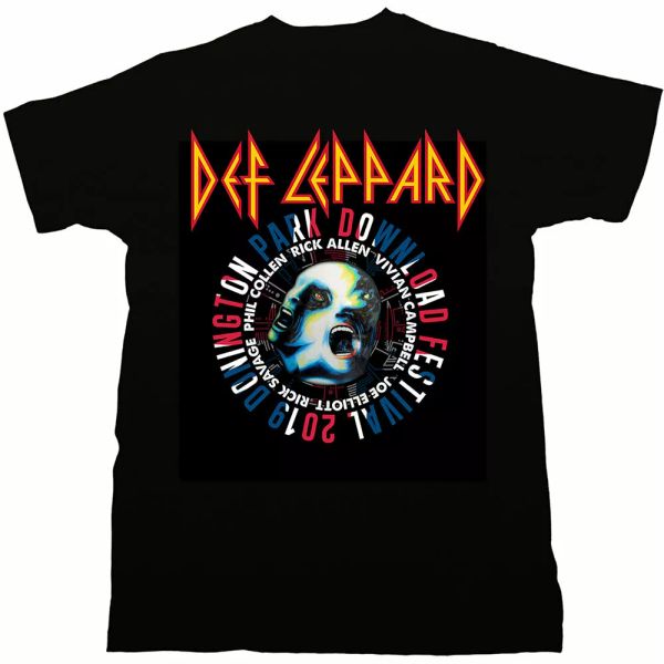 

def leppard download fest 2019 licensed men t-shirt, White;black