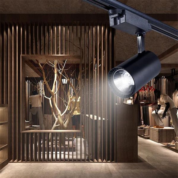 

led track light cob lamp clothing store ceiling mounted spotlights rail lights