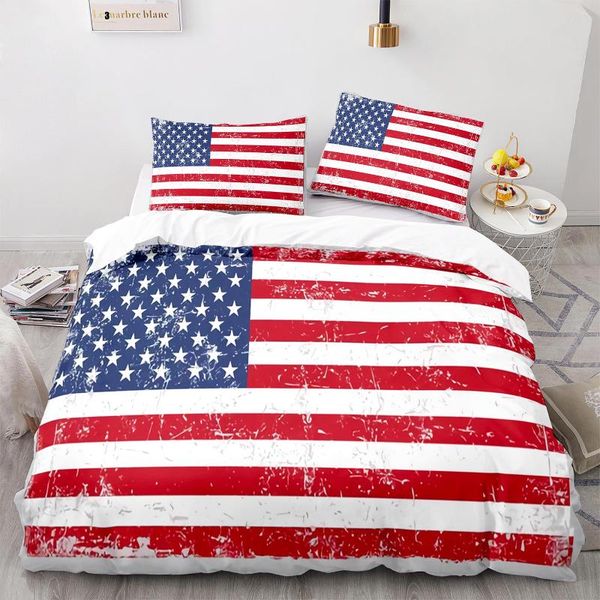 

bedding sets usa flag set single twin full  king size united states bed american children's kid bedroom duvetcover 02