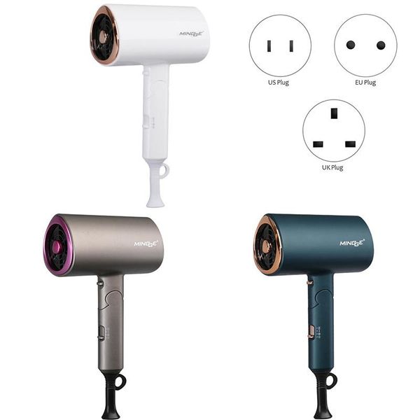 

eas-mingge household silent hair dryer foldable quick-drying salon electric brushes